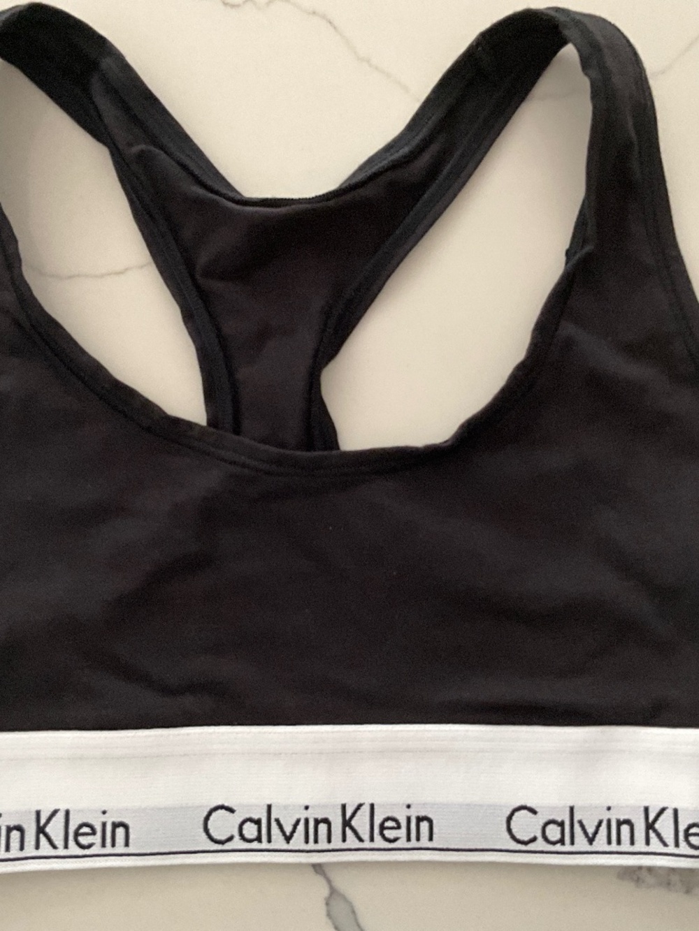Calvin Klein black racer back bralette